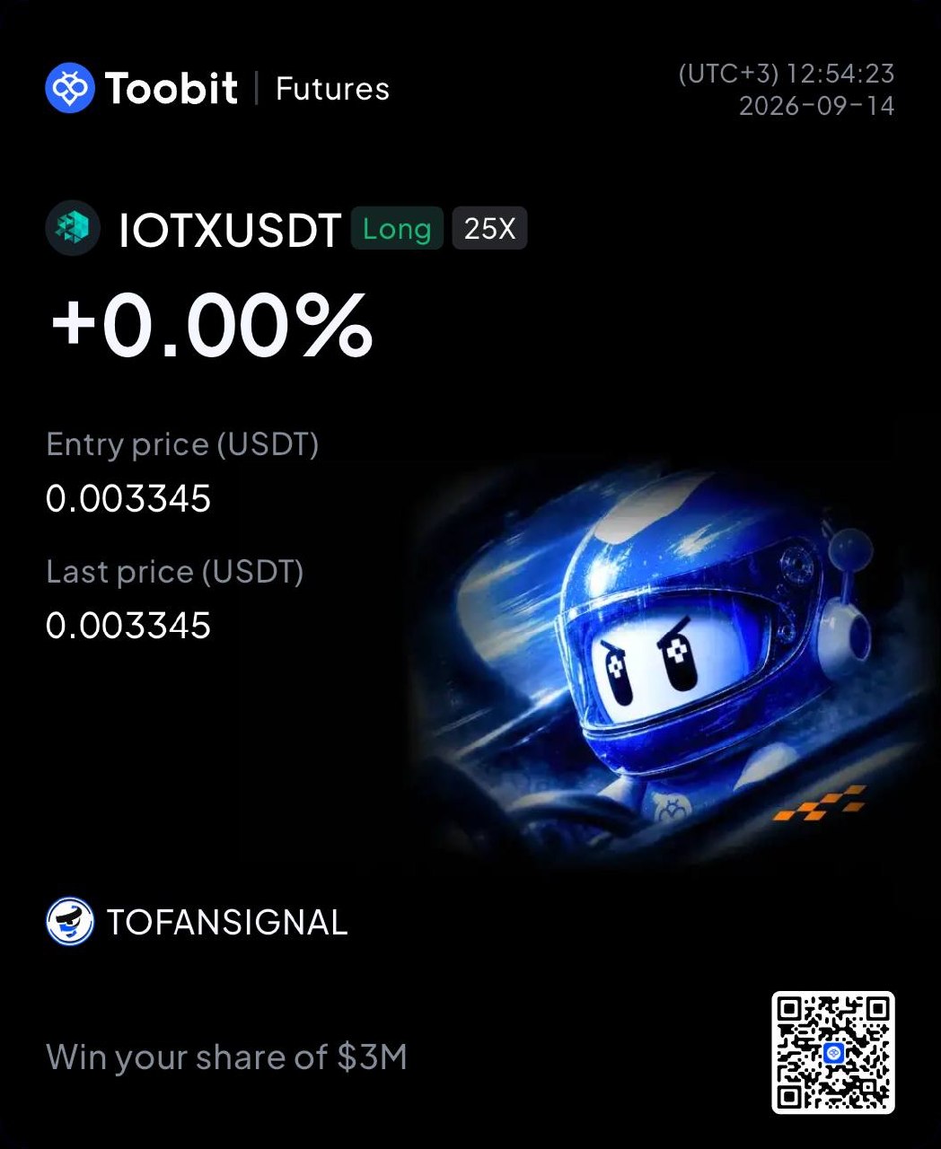 IOTXUSDT LONG signal screenshot by Tofan Trade | سیگنال کریپتو