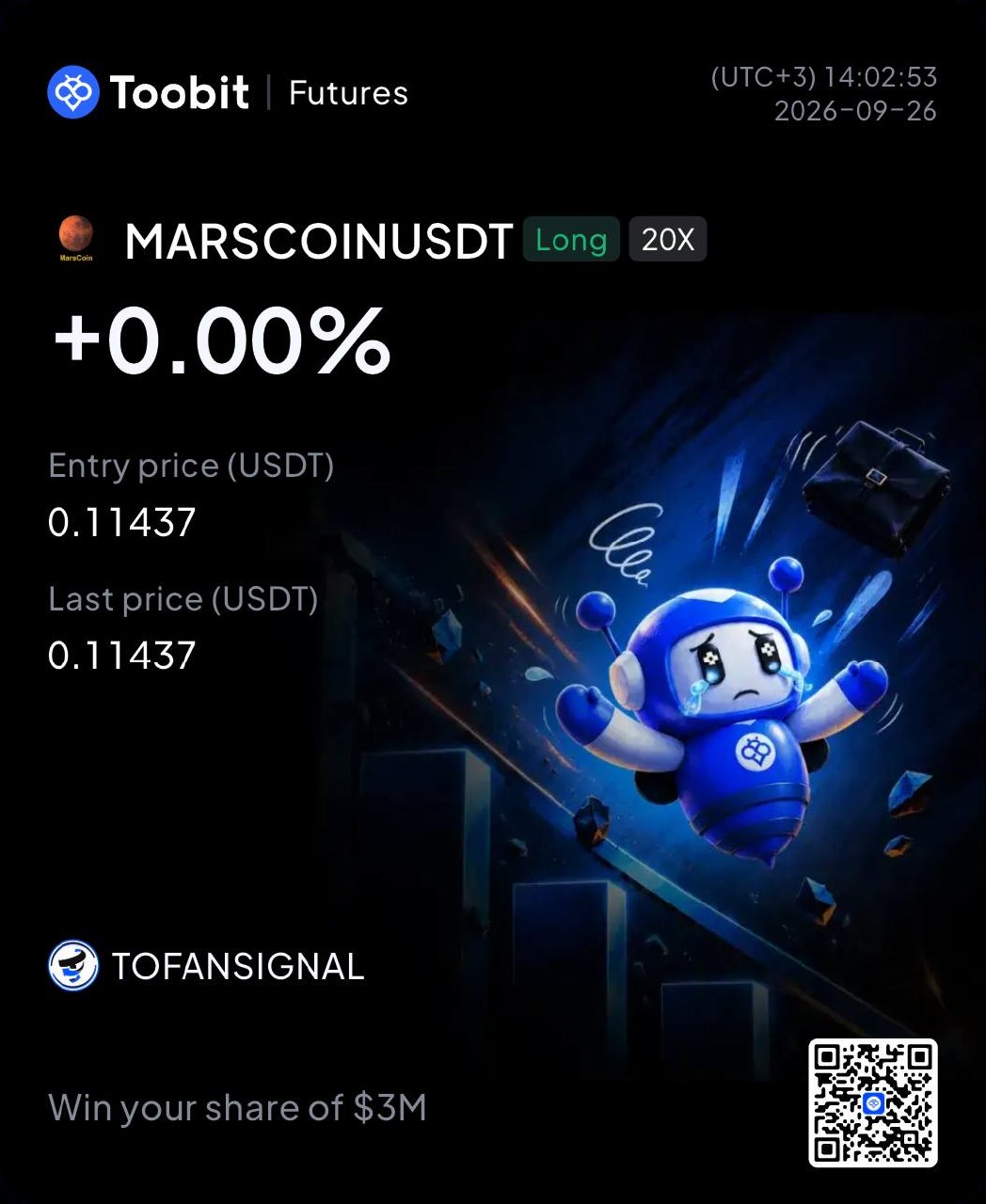 MARSCOINUSDT LONG signal screenshot by Tofan Trade | سیگنال کریپتو