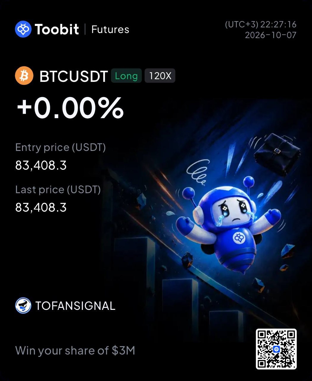 BTCUSDT LONG signal screenshot by Tofan Trade | سیگنال کریپتو