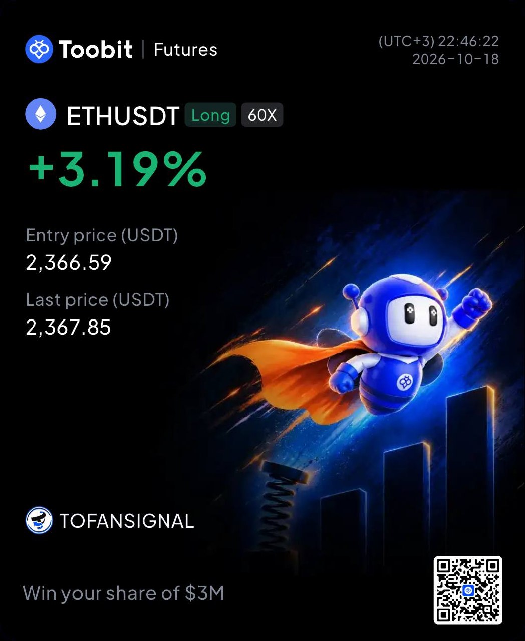 ETHUSDT LONG signal screenshot by Tofan Trade | سیگنال کریپتو