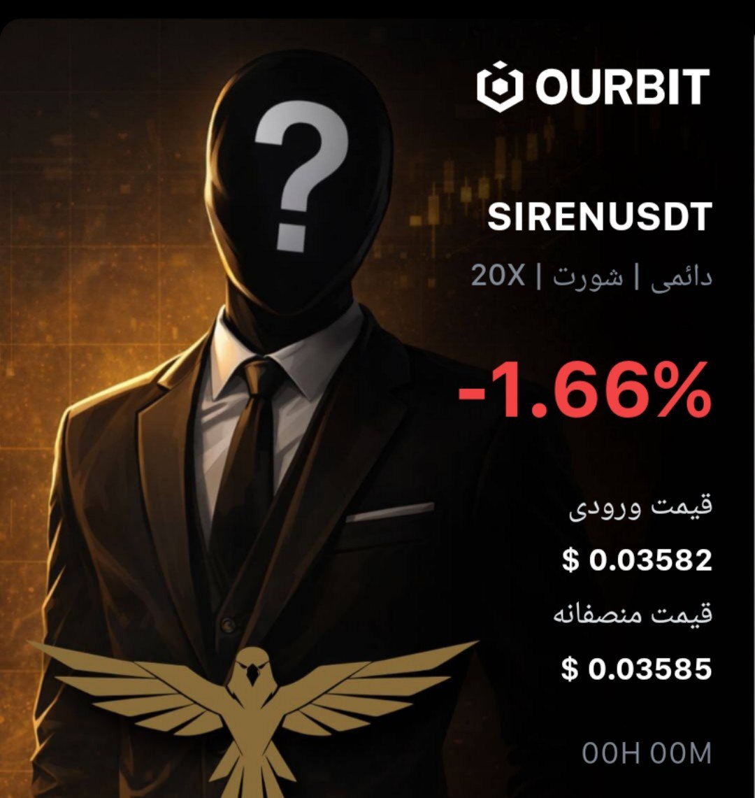 SIRENUSDT SHORT signal screenshot by Trade Nobody