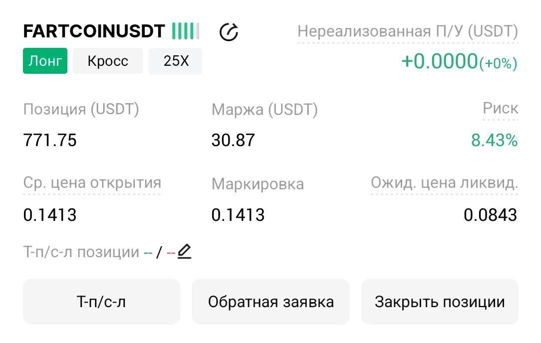 FARTCOINUSDT LONG signal screenshot by Трейдинг Сигналы