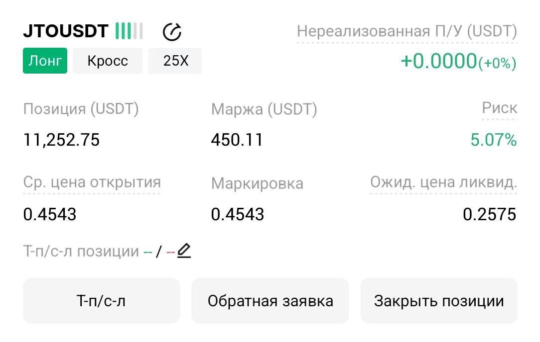 JTOUSDT LONG signal screenshot by Трейдинг Сигналы