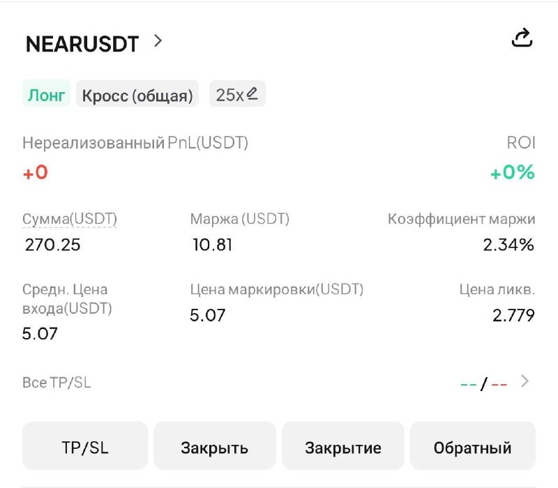 NEARUSDT LONG signal screenshot by Трейдинг Сигналы