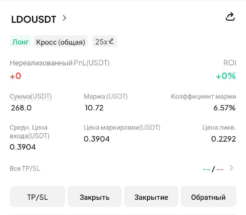 اسکرین‌شات سیگنال LDOUSDT LONG از Трейдинг Сигналы