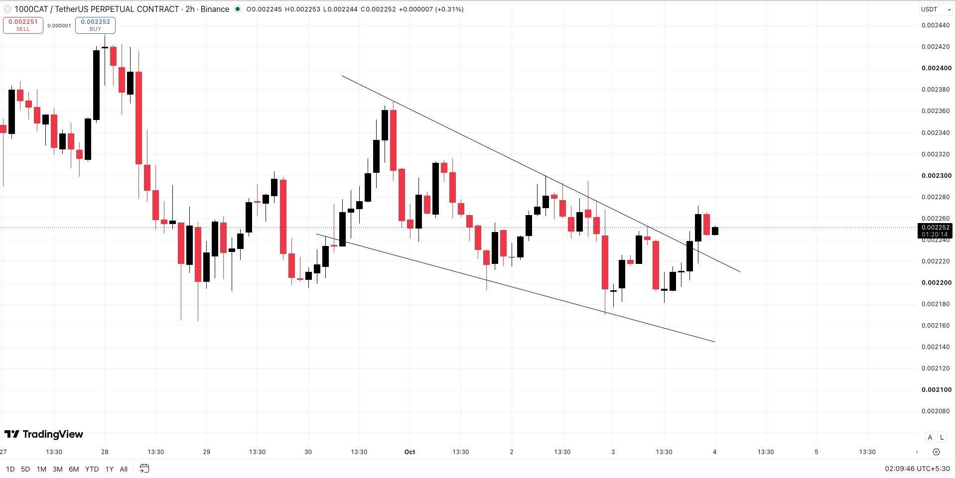 اسکرین‌شات سیگنال 1000CATUSDT LONG از Wall Street Queen Official