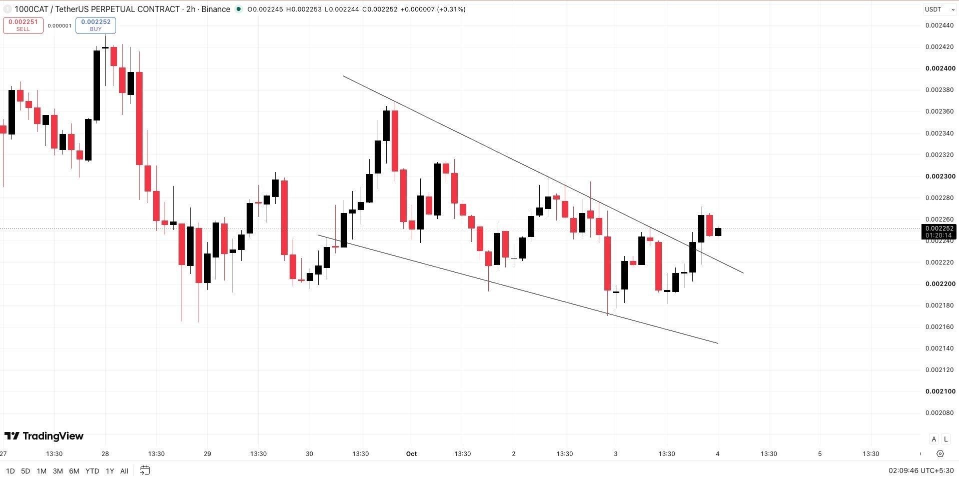 Скриншот сигнала 1000CATUSDT LONG от Wall Street Queen OFFICIAL ®️