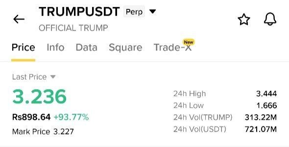 TRUMPUSDT LONG signal screenshot by Whales Pumps