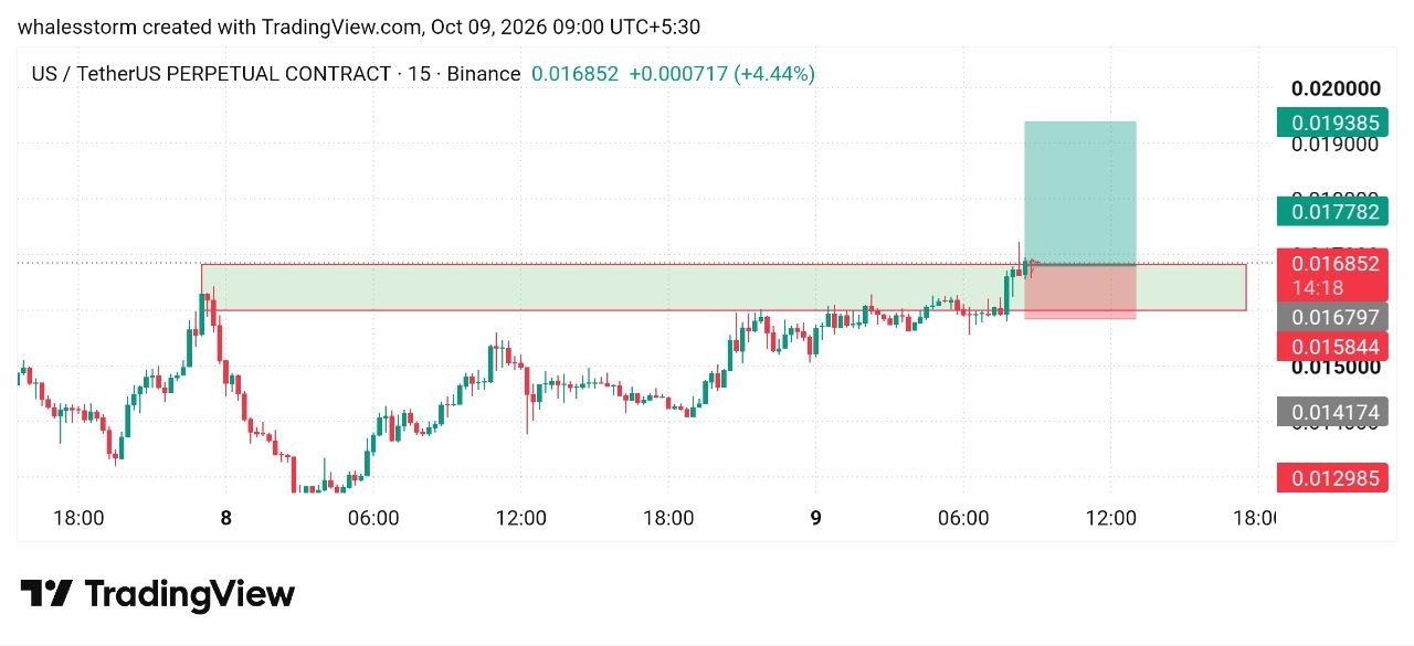 USUSDT LONG signal screenshot by WHALES STORM