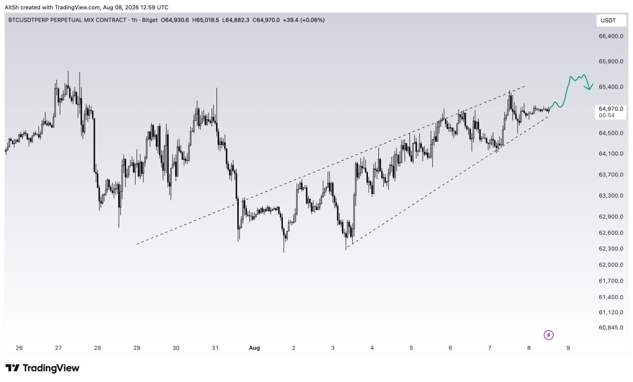 Скриншот сигнала BTCUSDT LONG от Wolf of Trading®