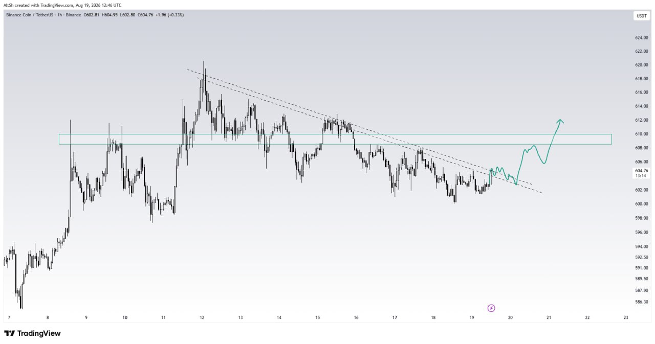 BNBUSDT LONG signal screenshot by Wolf of Trading®