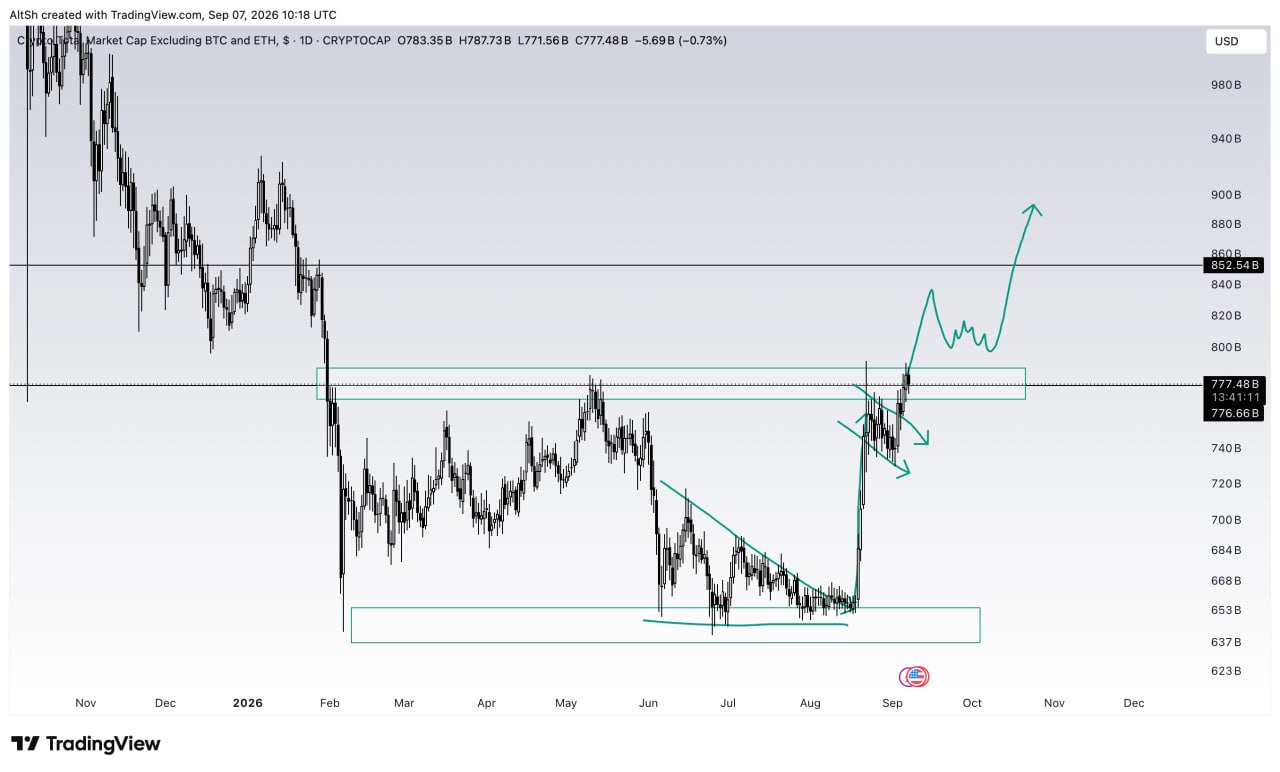 TOTAL3USDT — chart from the original post by Wolf of Trading®